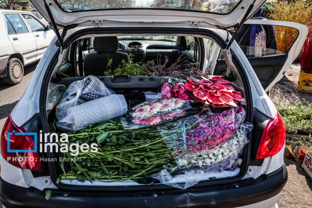 Blooms and cheer: Flower market thrives in Tehran in final days of Persian year